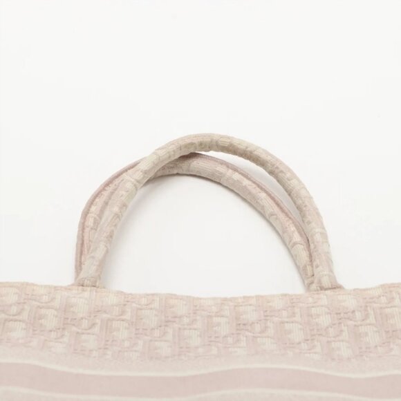 Christian Dior Oblique Book Tote Medium Canvas Bag Pink - Picture 6 of 10